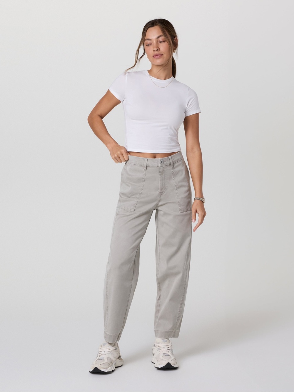 Vuori Twill High-Rise Barrel Leg Pants
